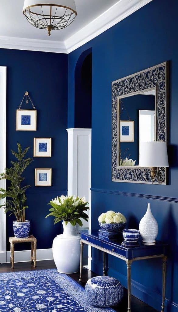 Cosy reading nook with warm lighting and plush furnishings