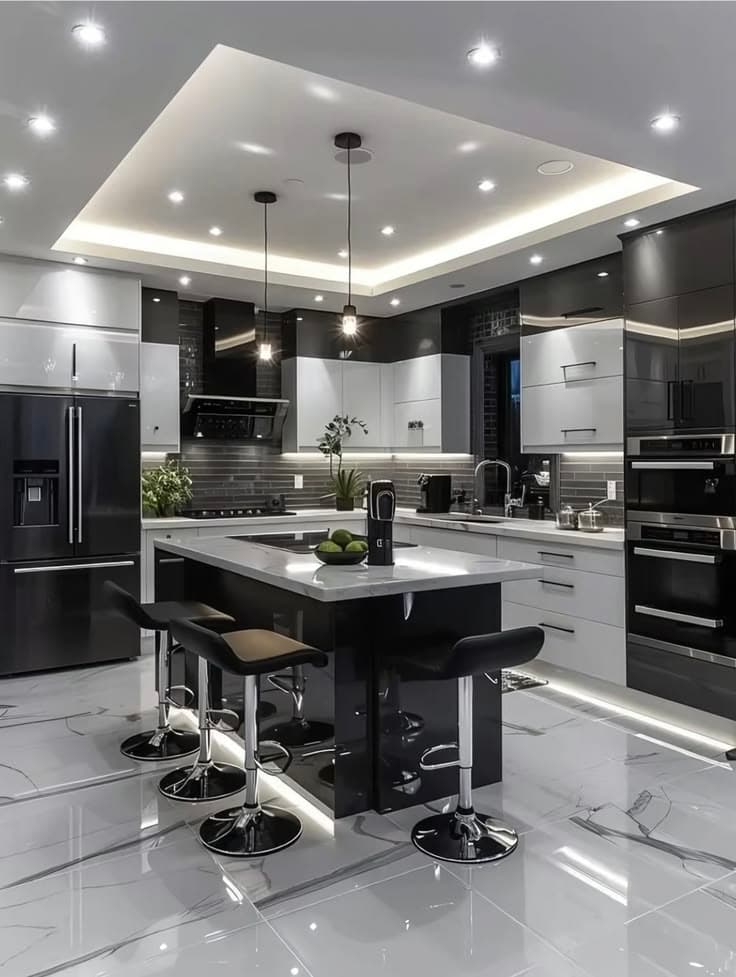 Artful interior vignette with sculptural décor