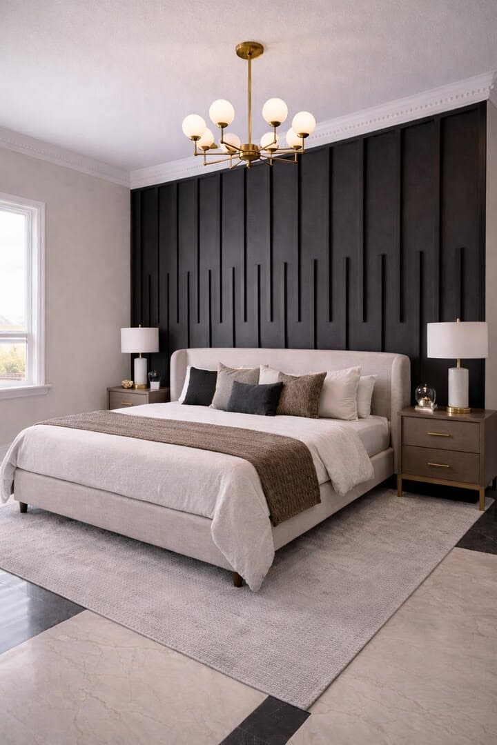 DIY 3D wall panels and geometric accent wall moulding ideas
