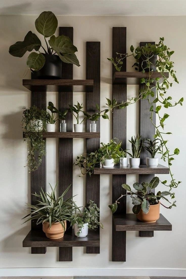Minimalist wall art arrangement in a contemporary space